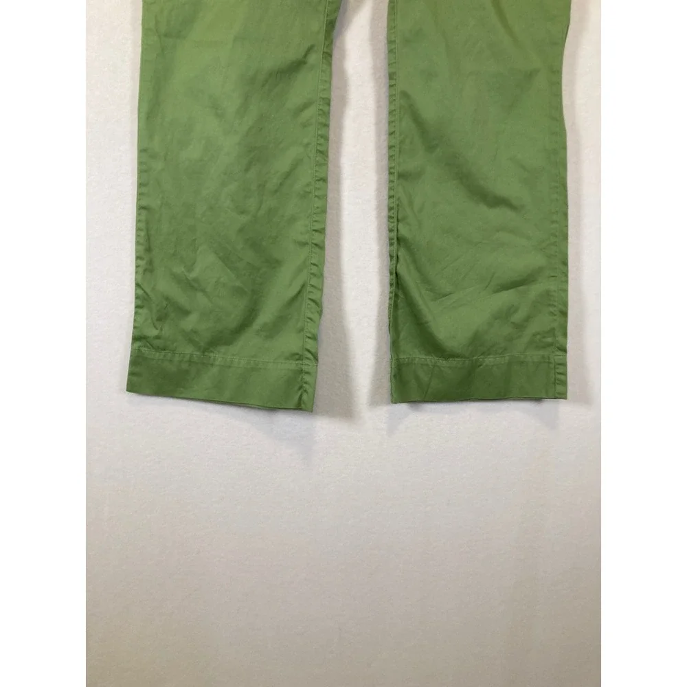 Preppy Moda International Women 12 Green Marisa Fit Cotton Straight Leg Trousers